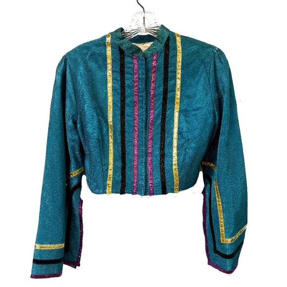Teal Blue Sparkly Gypsy Fortune Teller Costume Size Small - Medium - Picture 4 of 10